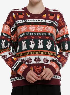 Her Universe Disney Halloween Fair Isle Knit Oversized Sweater, , hi-res